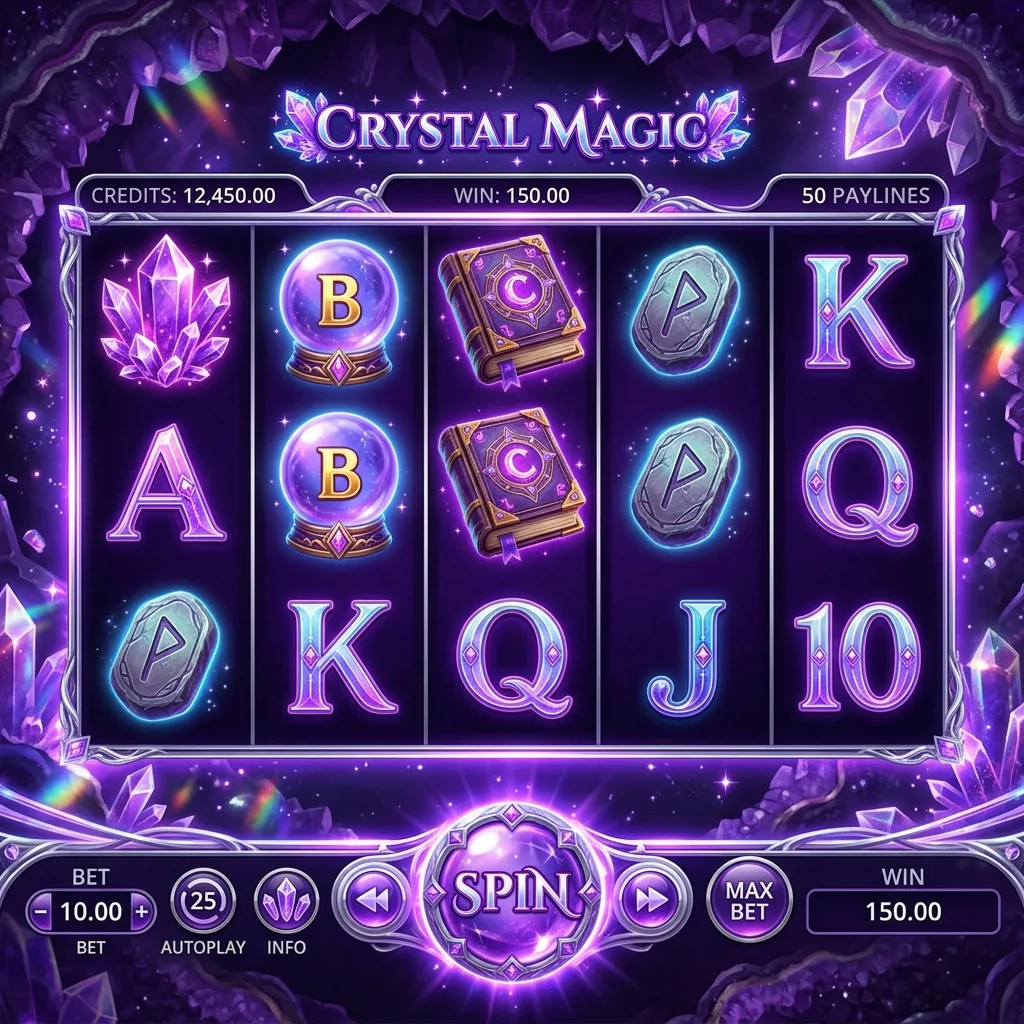 Слот Crystal Magic с кристаллами и магическими символами