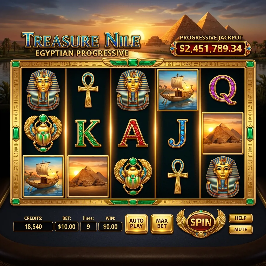 Слот Treasure Nile с египетской тематикой и прогрессивным джекпотом