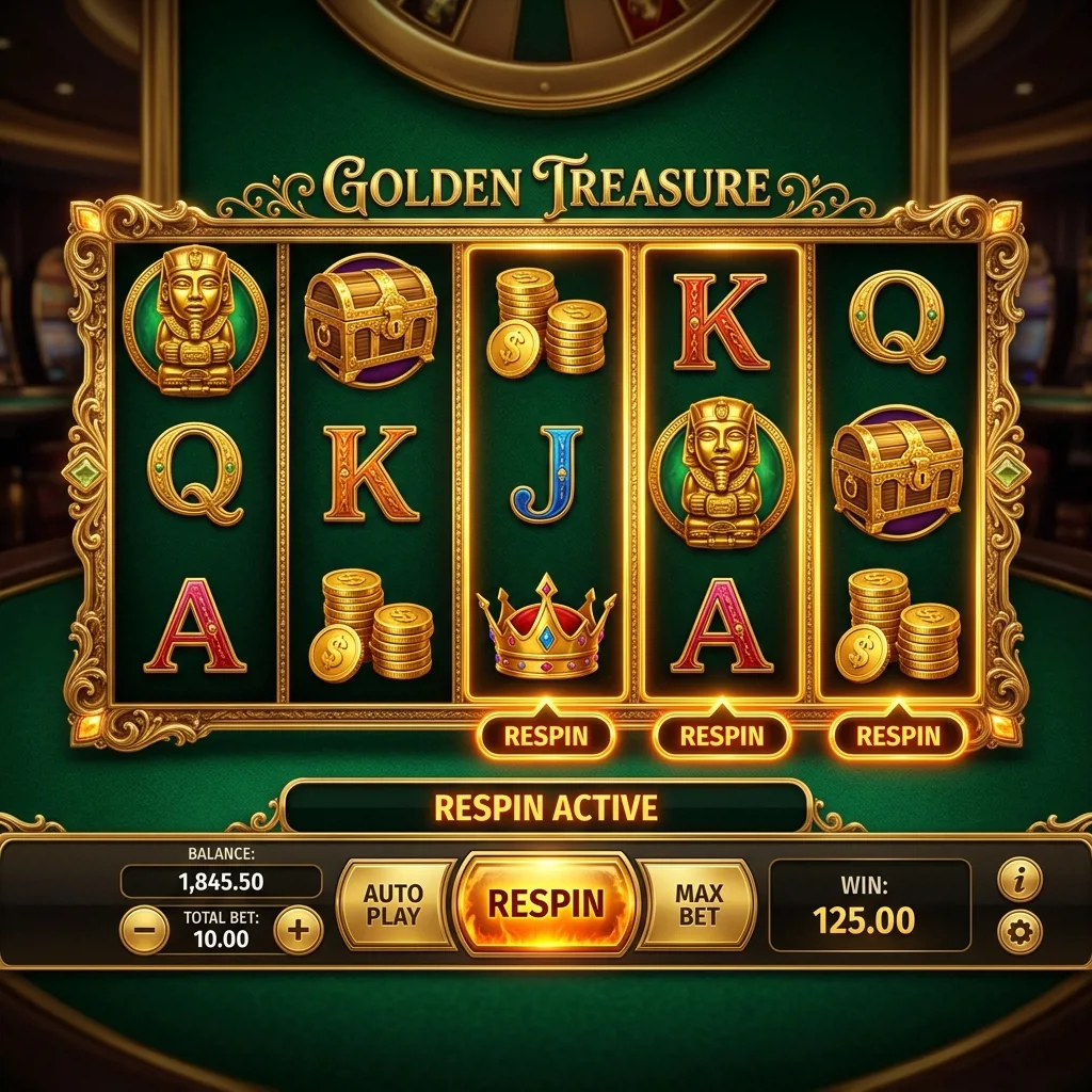 Слот Golden Respins с функцией респинов и золотыми символами
