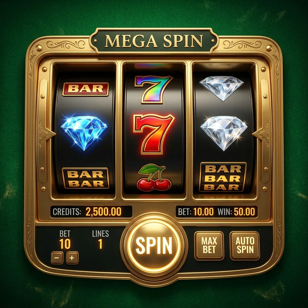Слот Lucky Diamonds с алмазными символами и классическими барабанами